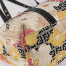 FENDI Zucchino Canvas Tote Bag Multicolor Gold Auth 154751V-11