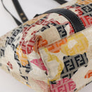 FENDI Zucchino Canvas Tote Bag Multicolor Gold Auth 154751V-13