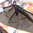 FENDI Zucchino Canvas Tote Bag Multicolor Gold Auth 154751V-18