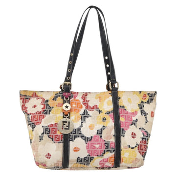FENDI Zucchino Canvas Tote Bag Multicolor Gold Auth 154751V - 0