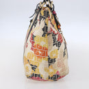 FENDI Zucchino Canvas Tote Bag Multicolor Gold Auth 154751V-4