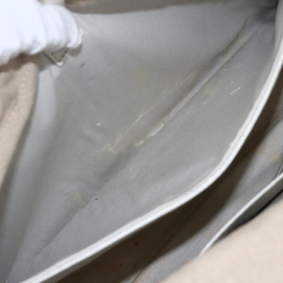 Maison Margiela 5AC Hand Bag Leather 2way White Silver Auth 154753