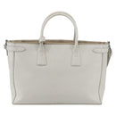 Maison Margiela 5AC Hand Bag Leather 2way White Silver Auth 154753-2