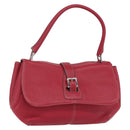 LOEWE Sender Shoulder Bag Leather Red Gold Auth 154754-1