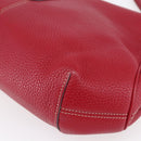 LOEWE Sender Shoulder Bag Leather Red Gold Auth 154754-18