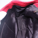 LOEWE Sender Shoulder Bag Leather Red Gold Auth 154754-24