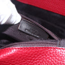 LOEWE Sender Shoulder Bag Leather Red Gold Auth 154754-11