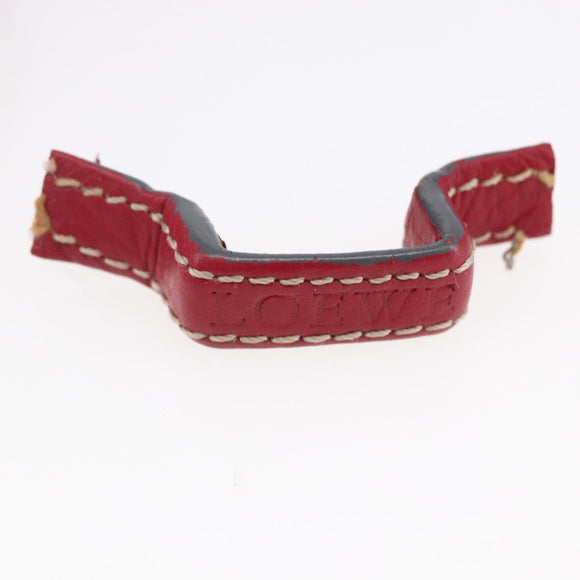 LOEWE Sender Shoulder Bag Leather Red Gold Auth 154754