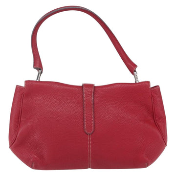 LOEWE Sender Shoulder Bag Leather Red Gold Auth 154754 - 0
