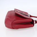 LOEWE Sender Shoulder Bag Leather Red Gold Auth 154754-4