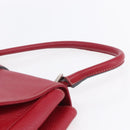 LOEWE Sender Shoulder Bag Leather Red Gold Auth 154754-15