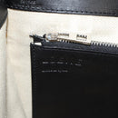 LOEWE V Anagram Chain Shoulder Bag Suede Leather 2way Blue Silver Auth 154755A-21