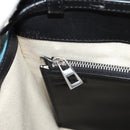 LOEWE V Anagram Chain Shoulder Bag Suede Leather 2way Blue Silver Auth 154755A-24