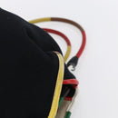 BOTTEGA VENETA Hand Bag Canvas Leather Multicolor Silver Auth 154756-15