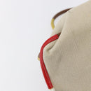 BOTTEGA VENETA Hand Bag Canvas Leather Multicolor Silver Auth 154756-16