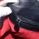 BOTTEGA VENETA Hand Bag Canvas Leather Multicolor Silver Auth 154756-17