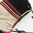 BOTTEGA VENETA Hand Bag Canvas Leather Multicolor Silver Auth 154756-6