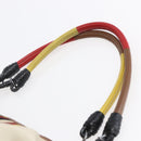 BOTTEGA VENETA Hand Bag Canvas Leather Multicolor Silver Auth 154756-8