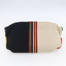 BOTTEGA VENETA Hand Bag Canvas Leather Multicolor Silver Auth 154756-5