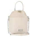 Maison Margiela 5AC Chain Shoulder Bucket Bag Leather 2way White Auth 154759-1