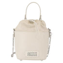 Maison Margiela 5AC Chain Shoulder Bucket Bag Leather 2way White Auth 154759-13