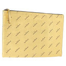 BALENCIAGA Clutch Bag Leather Gold 482874 Auth 154760-1