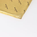 BALENCIAGA Clutch Bag Leather Gold 482874 Auth 154760-15