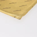 BALENCIAGA Clutch Bag Leather Gold 482874 Auth 154760-16