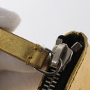 BALENCIAGA Clutch Bag Leather Gold 482874 Auth 154760-9