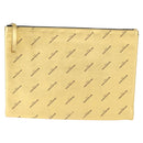 BALENCIAGA Clutch Bag Leather Gold 482874 Auth 154760-13
