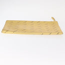 BALENCIAGA Clutch Bag Leather Gold 482874 Auth 154760-6