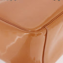 CHANEL Triple Coco Chain Tote Bag Patent leather Pink Silver CC Auth 154762-9