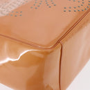 CHANEL Triple Coco Chain Tote Bag Patent leather Pink Silver CC Auth 154762-15