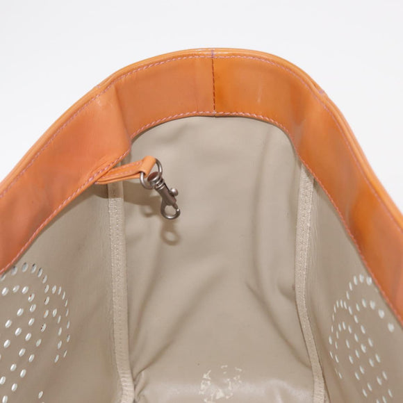 CHANEL Triple Coco Chain Tote Bag Patent leather Pink Silver CC Auth 154762