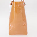 CHANEL Triple Coco Chain Tote Bag Patent leather Pink Silver CC Auth 154762-3