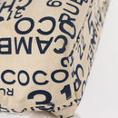 CHANEL Bysy line Tote Bag Canvas Plastic Navy Clear CC Auth 154763-10