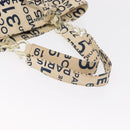 CHANEL Bysy line Tote Bag Canvas Plastic Navy Clear CC Auth 154763-7