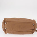 CHANEL COCO Mark Chain Shoulder Bag Lamb Skin Beige Silver CC Auth 154764-10