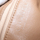 CHANEL COCO Mark Chain Shoulder Bag Lamb Skin Beige Silver CC Auth 154764-16