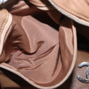 CHANEL COCO Mark Chain Shoulder Bag Lamb Skin Beige Silver CC Auth 154764-21