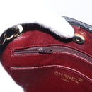 CHANEL Matelasse Chain Shoulder Bag Patent leather Black Gold CC Auth 154765-22