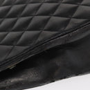 CHANEL Matelasse Chain Shoulder Bag Patent leather Black Gold CC Auth 154765-6