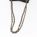 CHANEL Matelasse Chain Shoulder Bag Patent leather Black Gold CC Auth 154765-8