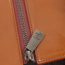 CHANEL Matelasse COCO Mark Chain Bag Patent Leather Orange Silver CC Auth 154766-18