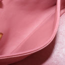 CHANEL Matelasse COCO Mark Chain Bag Patent Leather Orange Silver CC Auth 154766-23