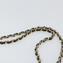 CHANEL Bicolore Chain Shoulder Bag Lamb Skin Red Gold CC Auth 154767-10