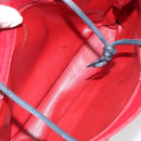 CHANEL Bicolore Chain Shoulder Bag Lamb Skin Red Gold CC Auth 154767-18