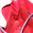 CHANEL Bicolore Chain Shoulder Bag Lamb Skin Red Gold CC Auth 154767-19