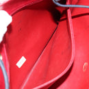 CHANEL Bicolore Chain Shoulder Bag Lamb Skin Red Gold CC Auth 154767-22