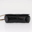 CHANEL COCO Mark Chain Shoulder Bag Enamel Black Gold CC Auth 154768-5